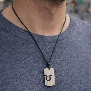 Authentic Gucci Taurus Zodiac Necklace Silver Tone Minimalist Pendant with COA